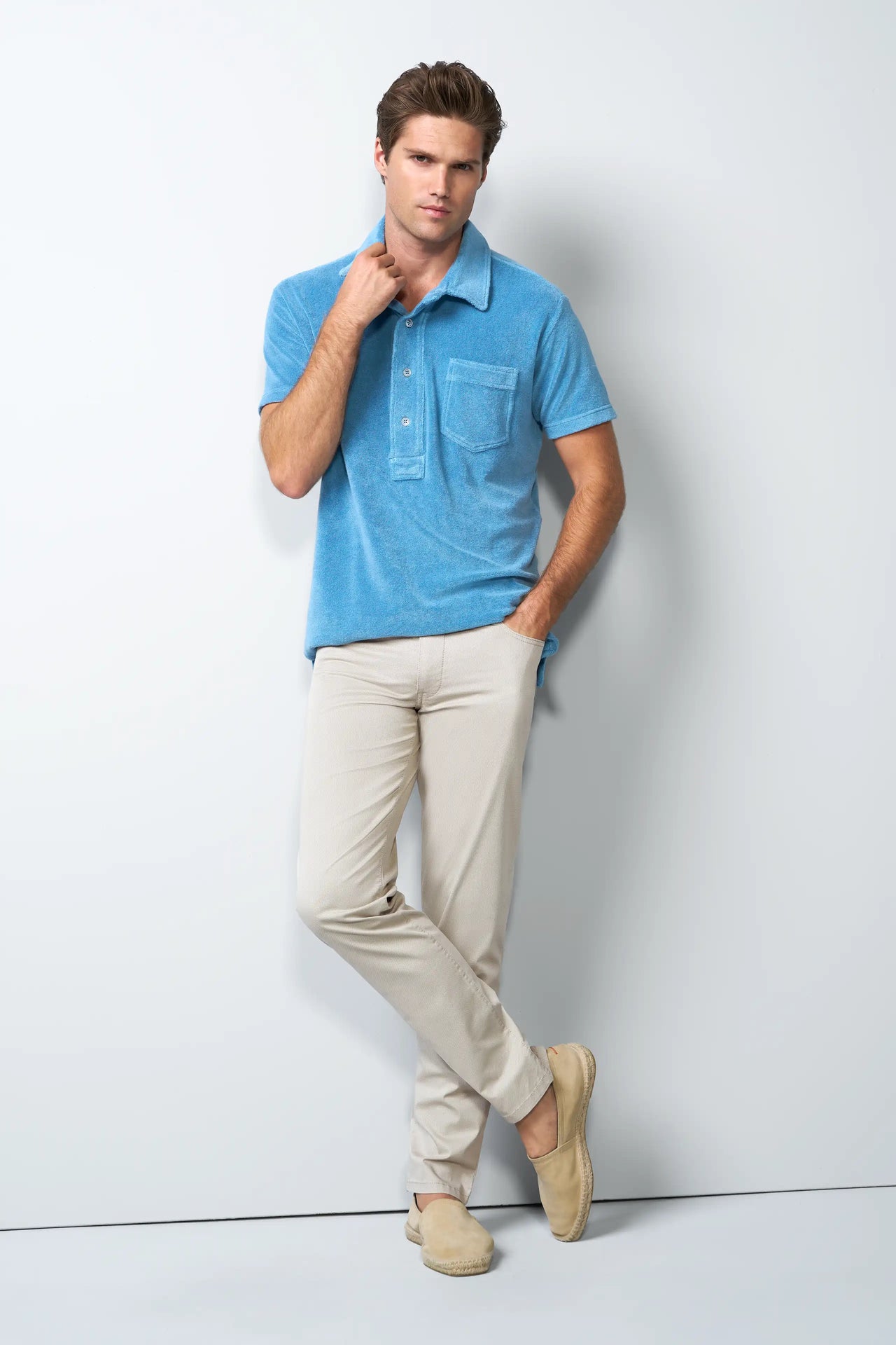 FIVE 1-6075 FIVE-POCKET TROUSERS WITH A MICRO PRINT